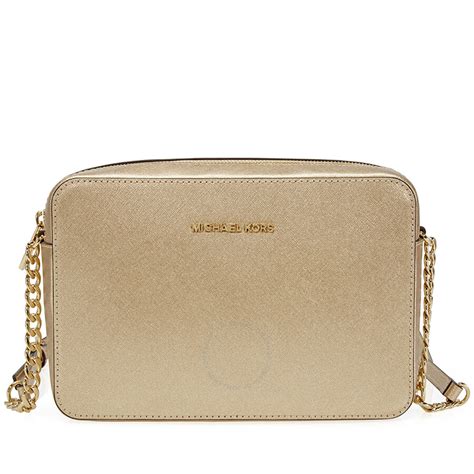 michael michael kors jet set crossbody gold|Michael Kors large jet set.